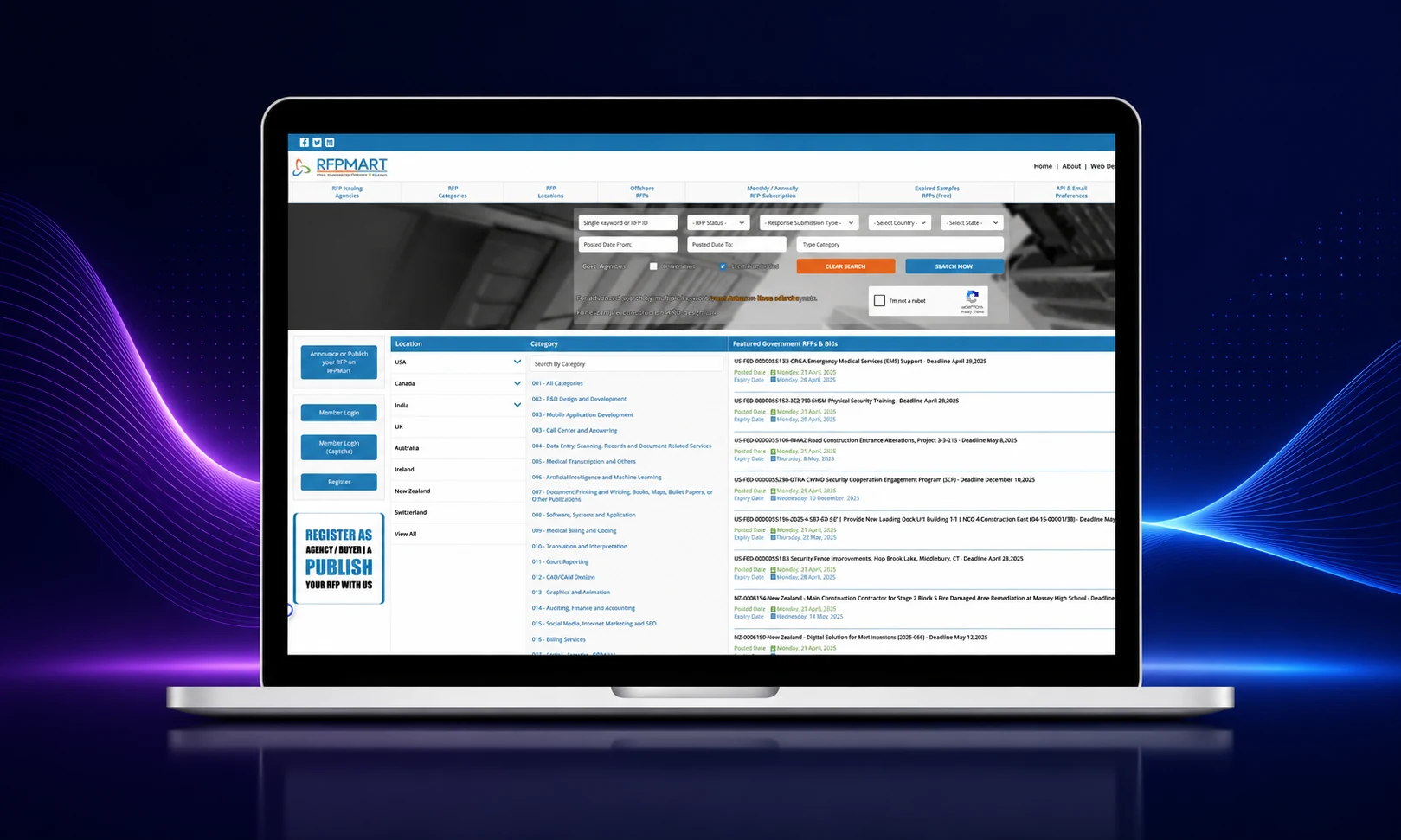 RFPmart platform for finding RFPs