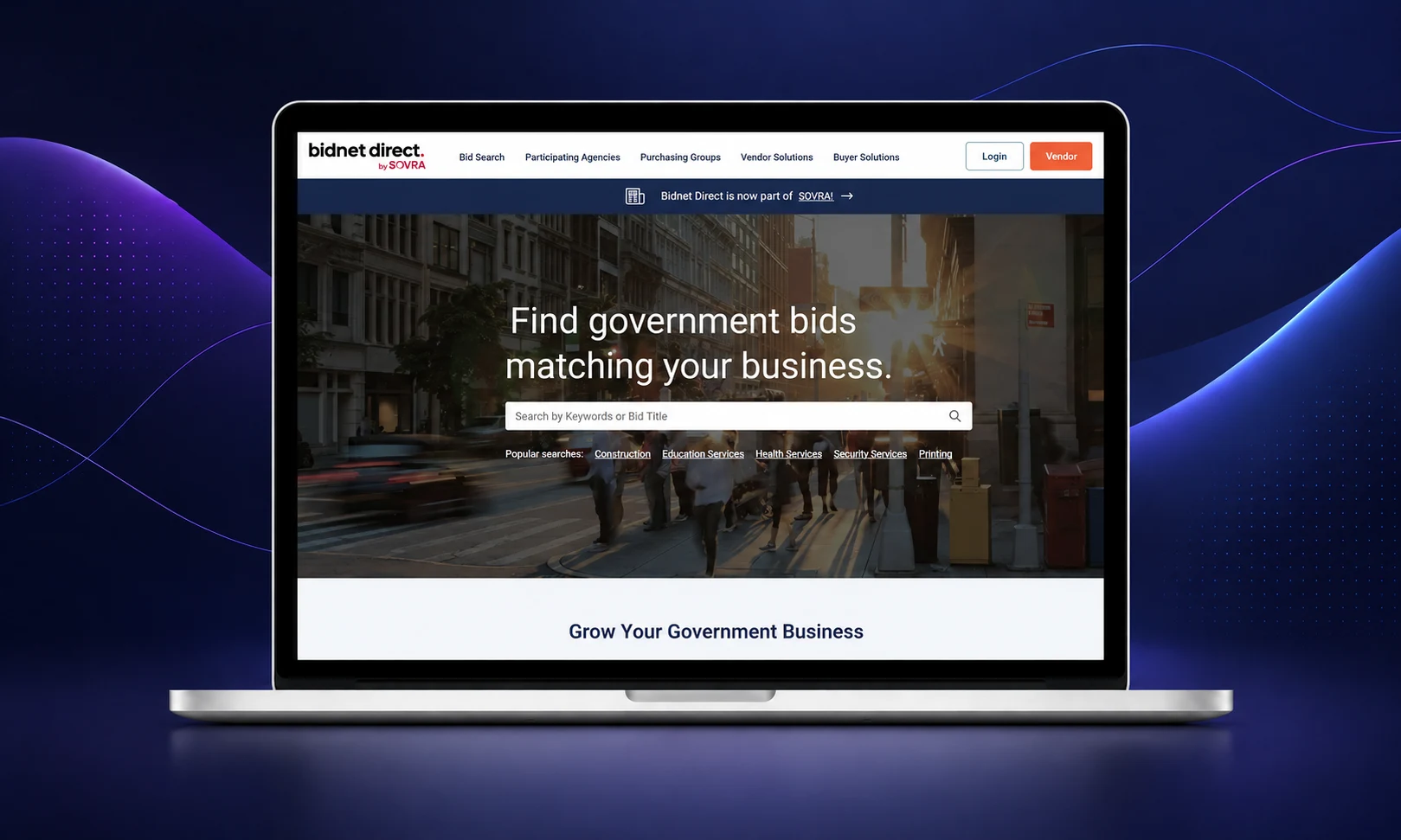 BidNet government and corporate RFP platform