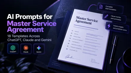 AI Prompts for Master Service Agreement: 18 Templates Across ChatGPT, Claude And Gemini
