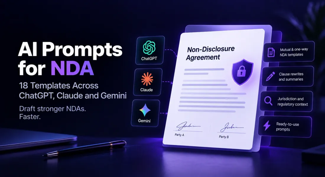 AI Prompts for NDA: 18 Templates Across ChatGPT, Claude And Gemini