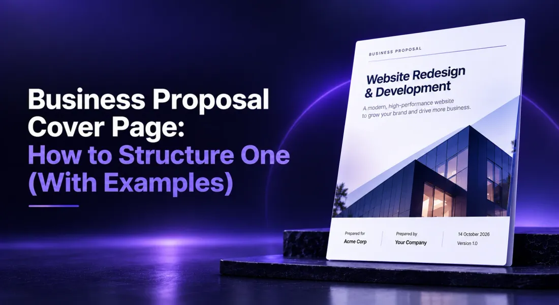 Business Proposal Cover Page: What to Include and Examples