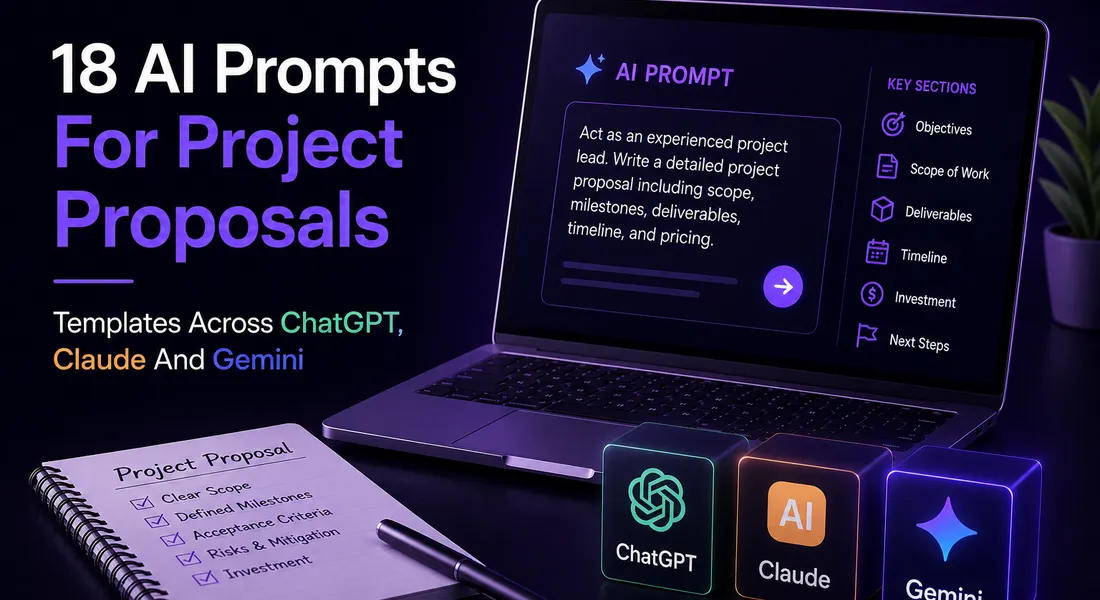 AI prompts for Project Proposal: 18 Templates Across ChatGPT, Claude And Gemini