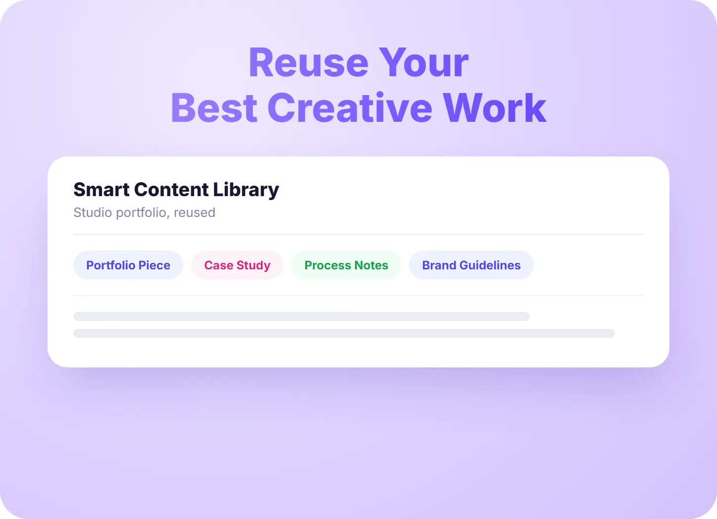 Show Creative Work Without Rewriting It