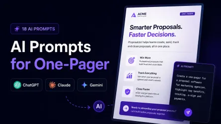 AI Prompts For One-Pager: 18 Templates Across Models