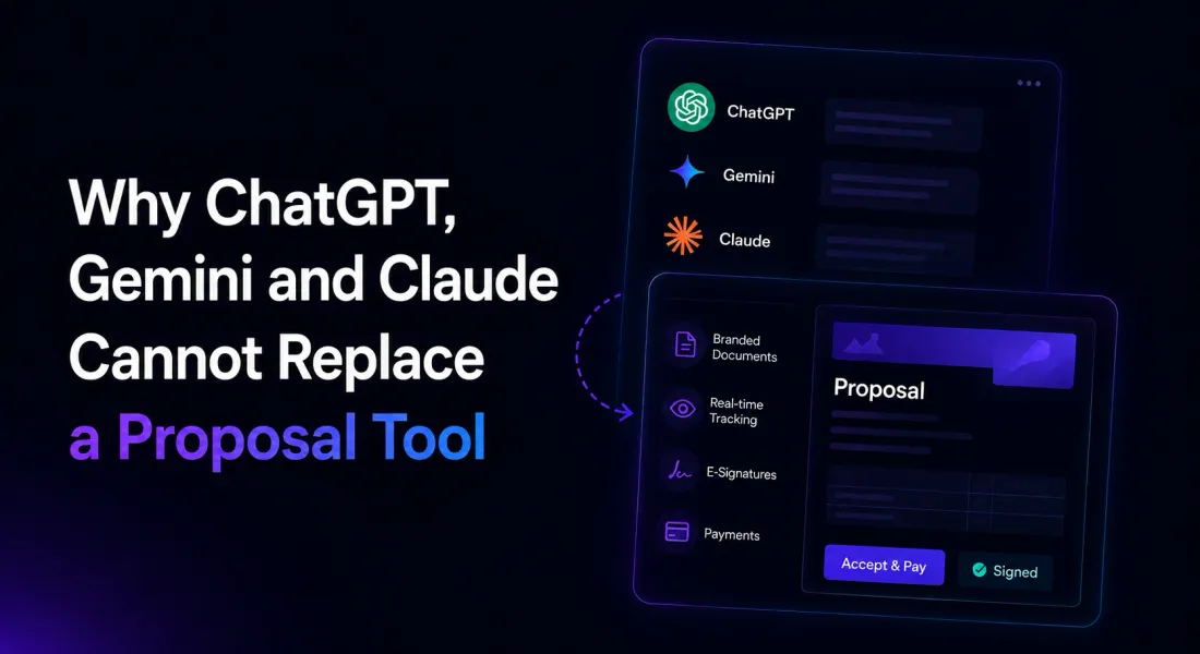 Why ChatGPT, Gemini and Claude Cannot Replace a Proposal Tool?