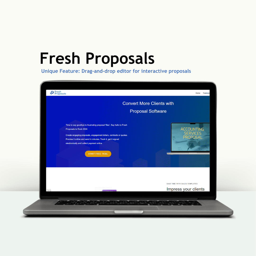 Fresh Proposals software interface
