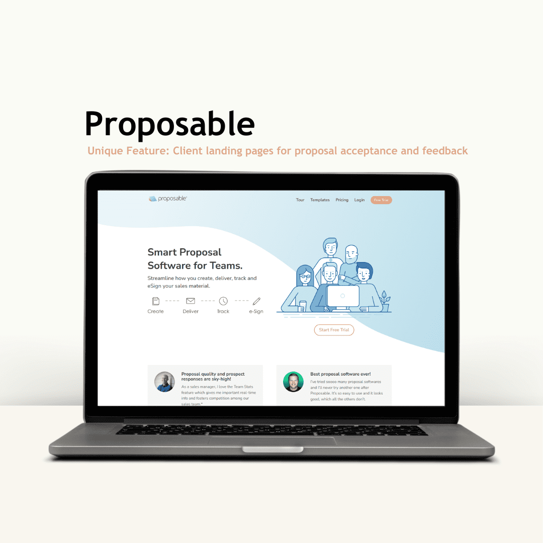 Proposable proposal software dashboard