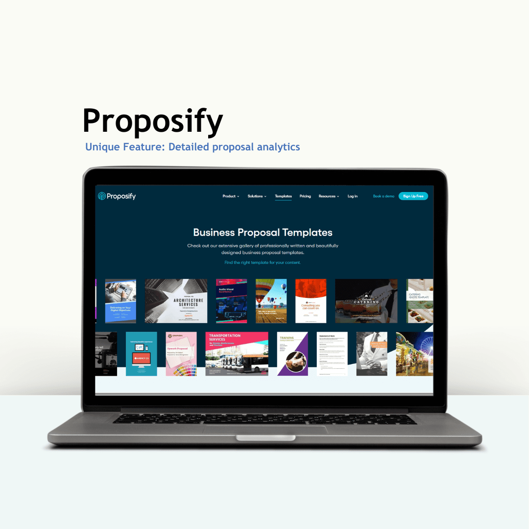 Proposify proposal software dashboard
