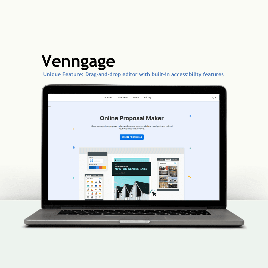 Venngage proposal maker interface